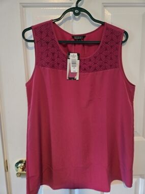 NWT Nicole Miller Pink Tank Top